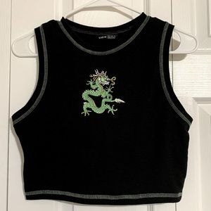 SHEIN Black Crop Top SZ M